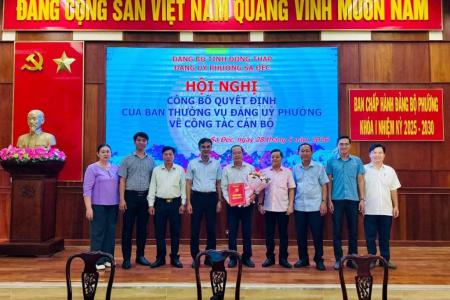 CÔNG BỐ QUYẾT ĐỊNH CỦA BAN THƯỜNG VỤ ĐẢNG ỦY VỀ CÔNG TÁC CÁN BỘ
